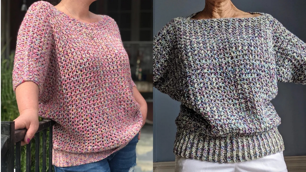 Easy Crochet Batwing Sweater Pattern 1