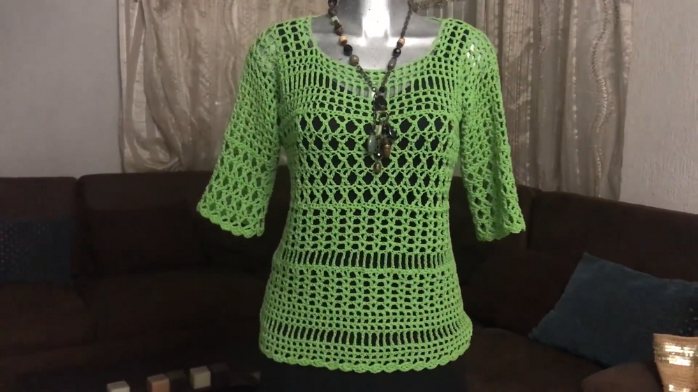 Easy Crochet Easy Stitch Blouse Pattern 1