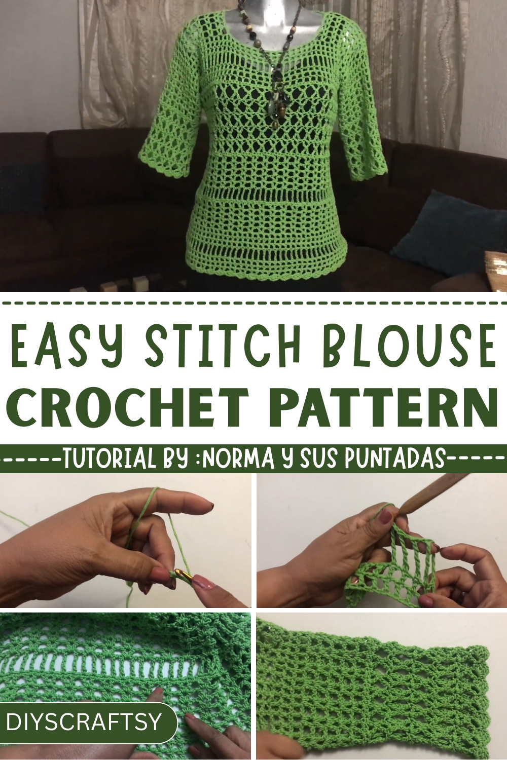 Easy Crochet Easy Stitch Blouse Pattern