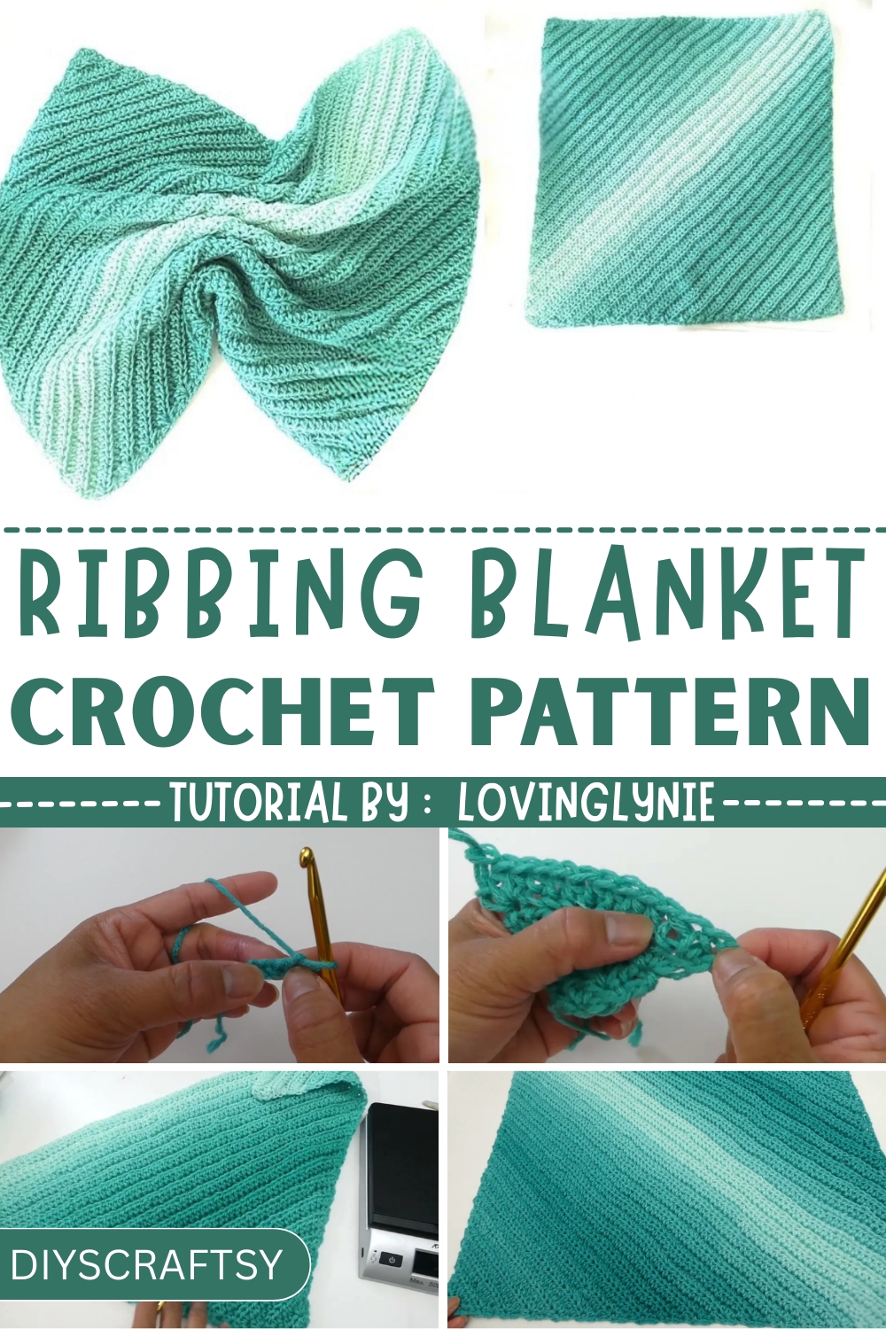 Elegant Crochet Corner Ribbing Blanket Patter
