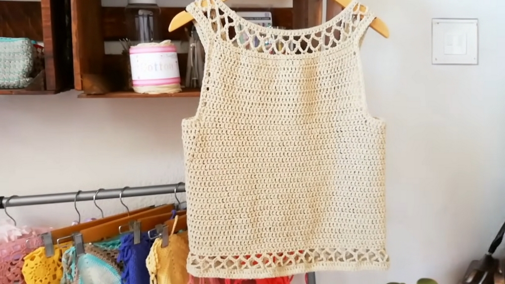 Elegant Crochet Sleeveless Blouse Pattern 1