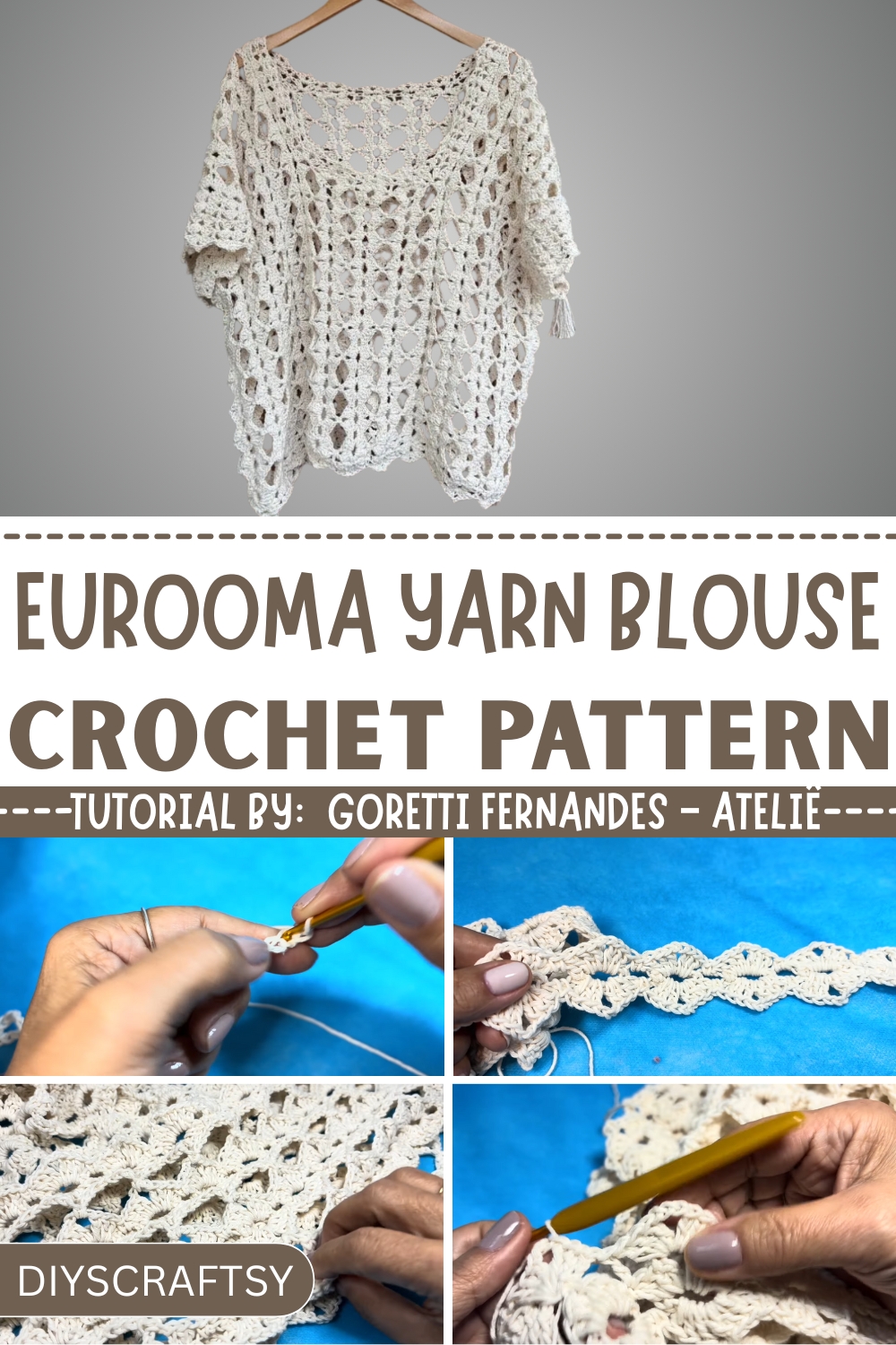 FREE Crochet Eurooma Yarn Blouse Pattern