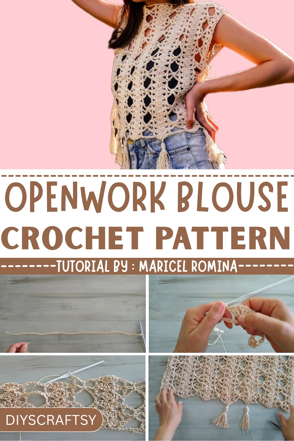 Fashionable Crochet Openwork Blouse for Everyday Elegance