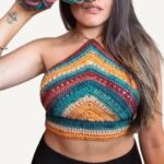 Free Crochet Colorful Crop Top Pattern 1