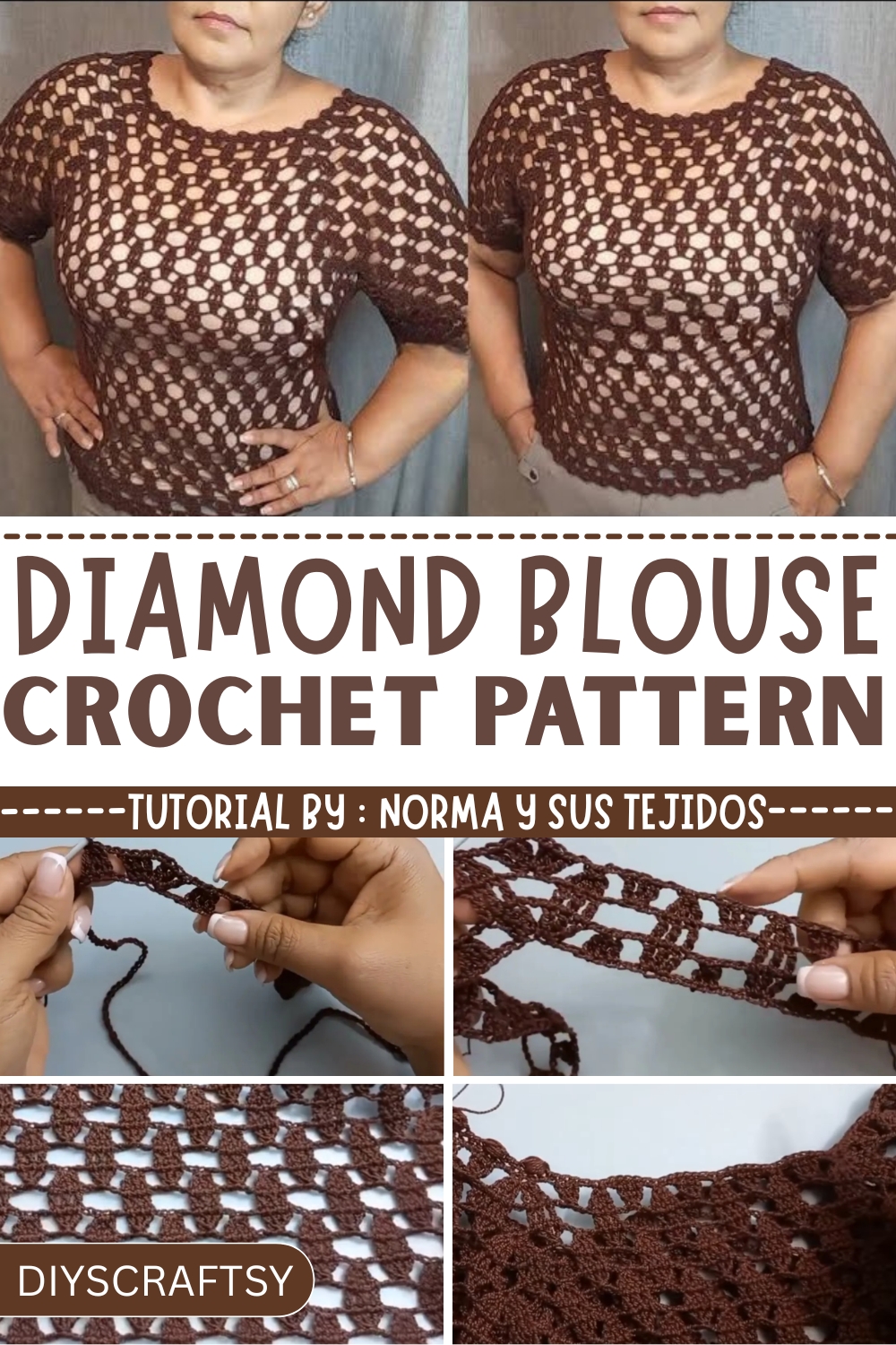 Free Crochet Diamond Blouse Pattern