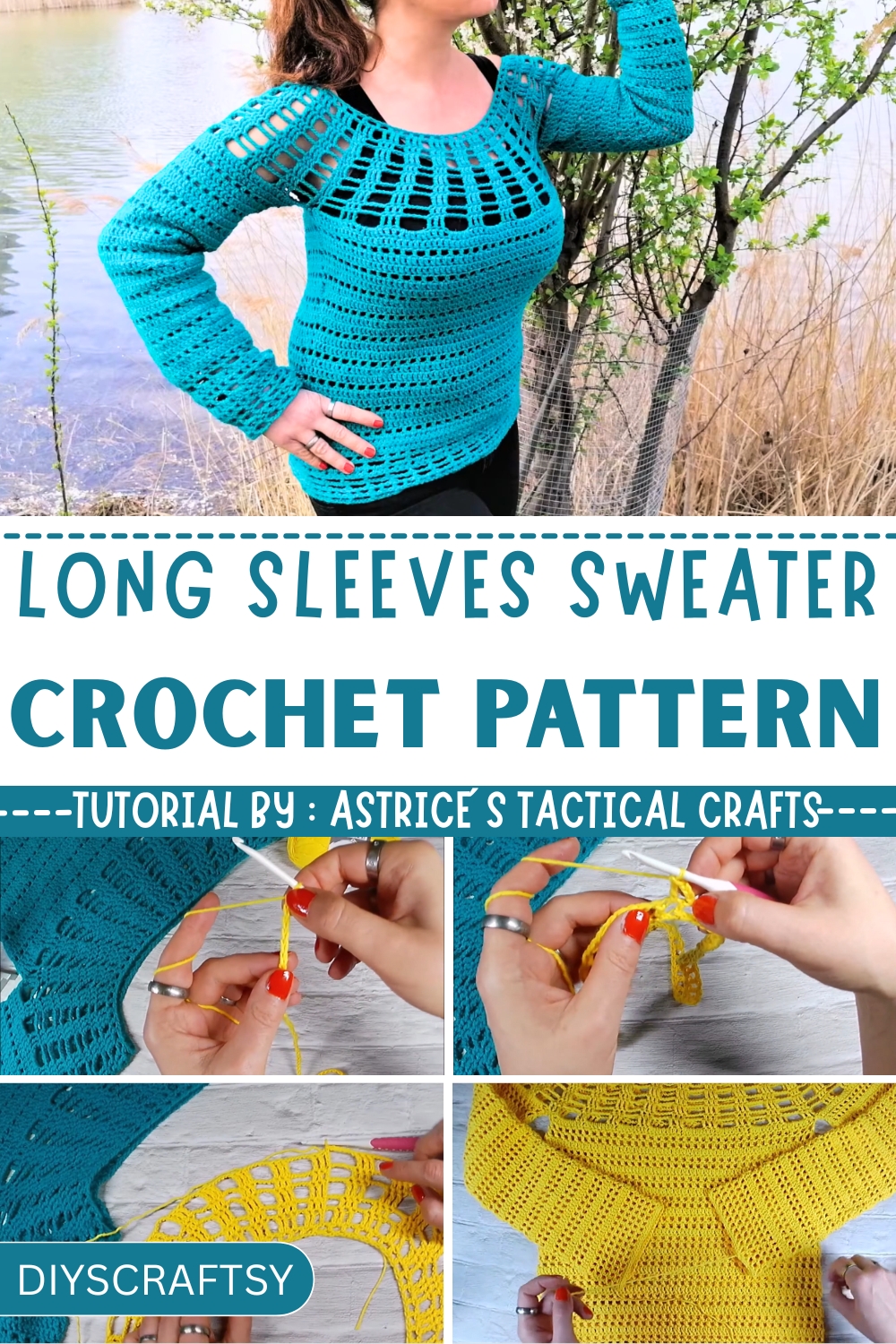 Free Crochet Long Sleeves Sweater Perfect