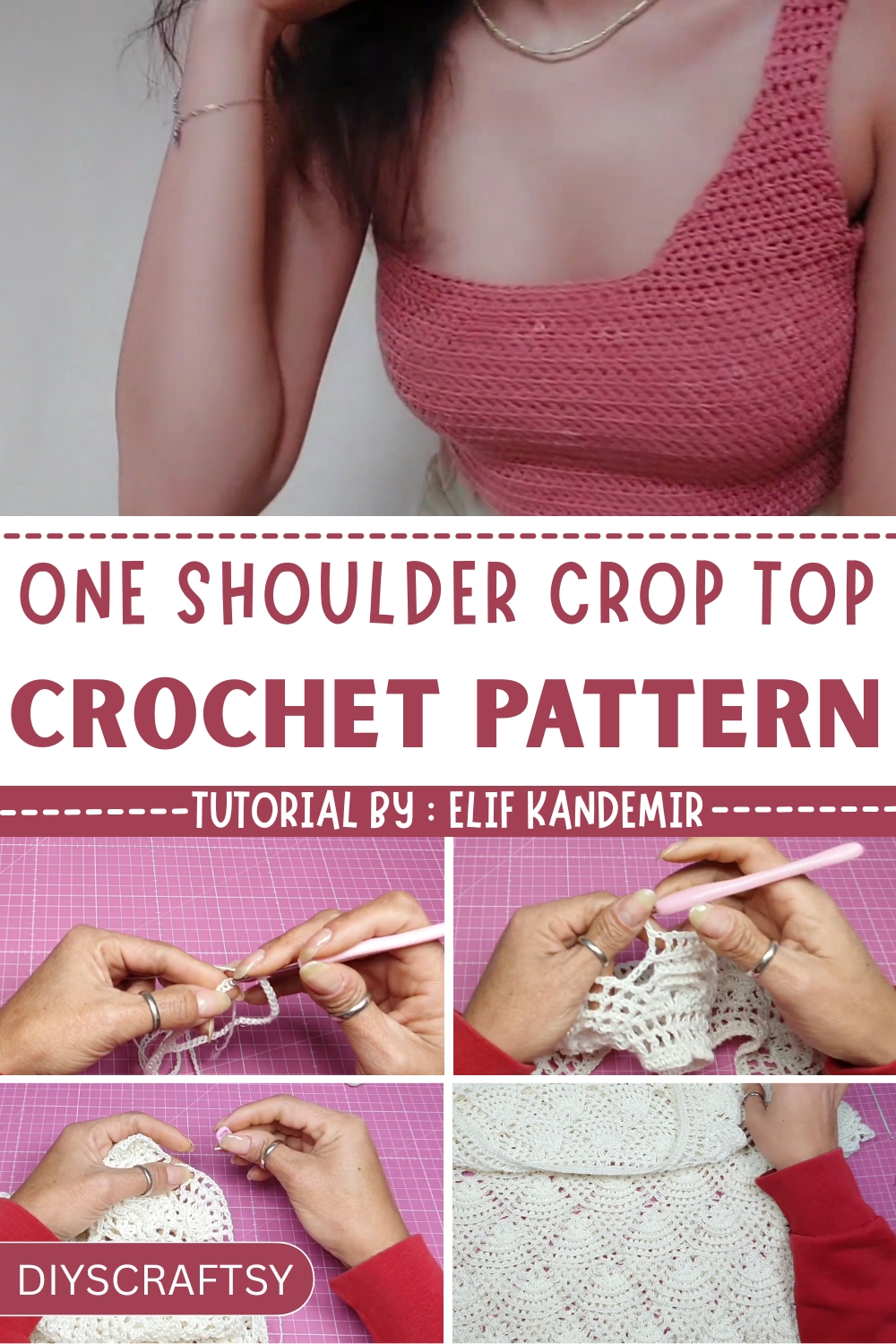 Free Crochet One Shoulder Crop Top That Redefine Summer Chic