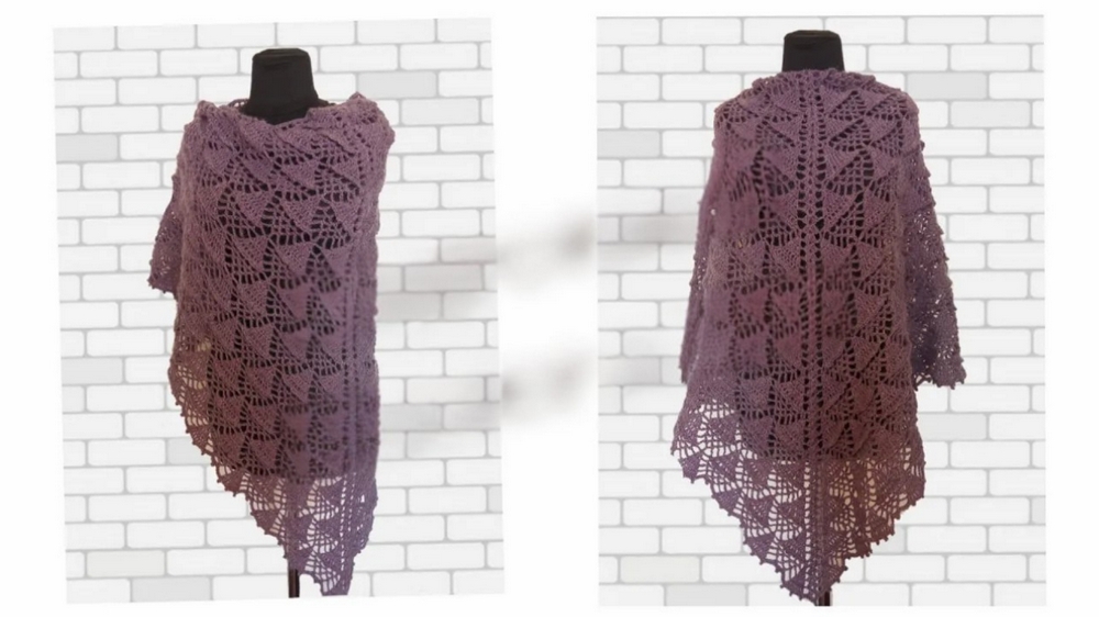 Free Crochet Volumetric Shawl Pattern 1