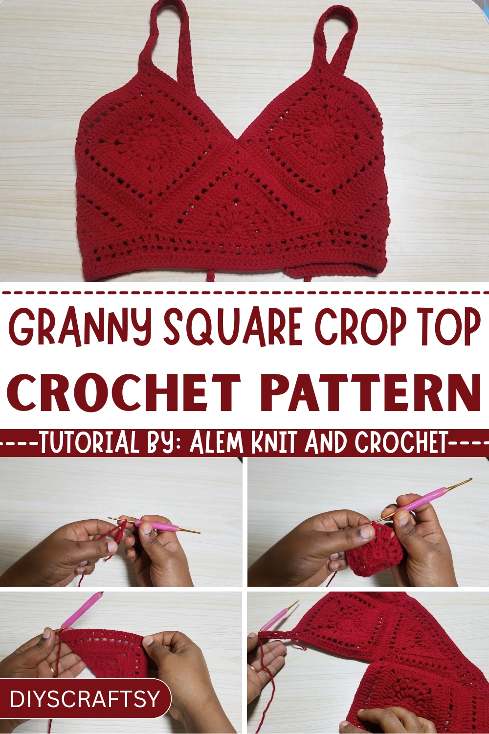 Gorgeous Crochet Granny Square Crop Top Made for Boho Outfits