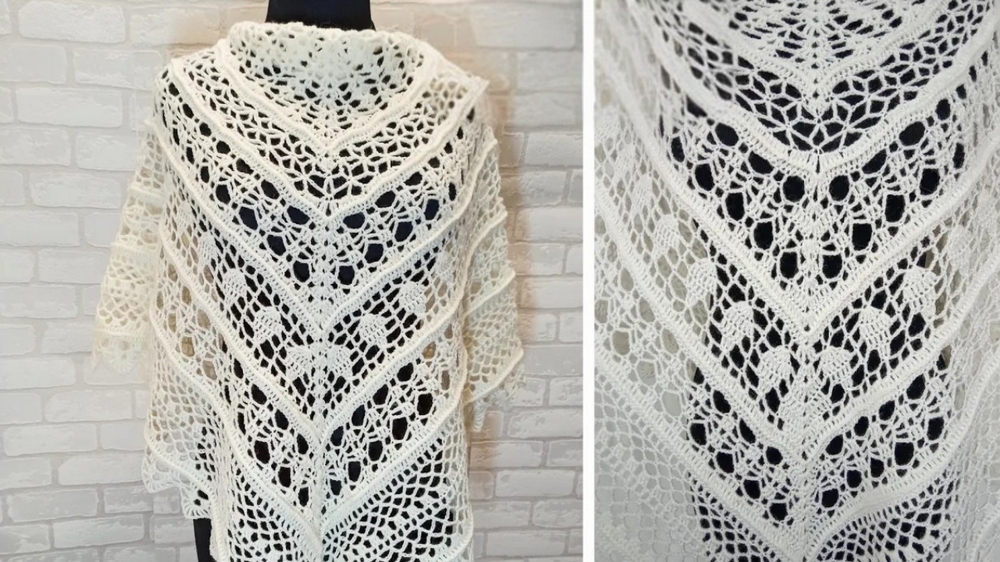 Graceful Crochet Trendy Shawl Pattern 1