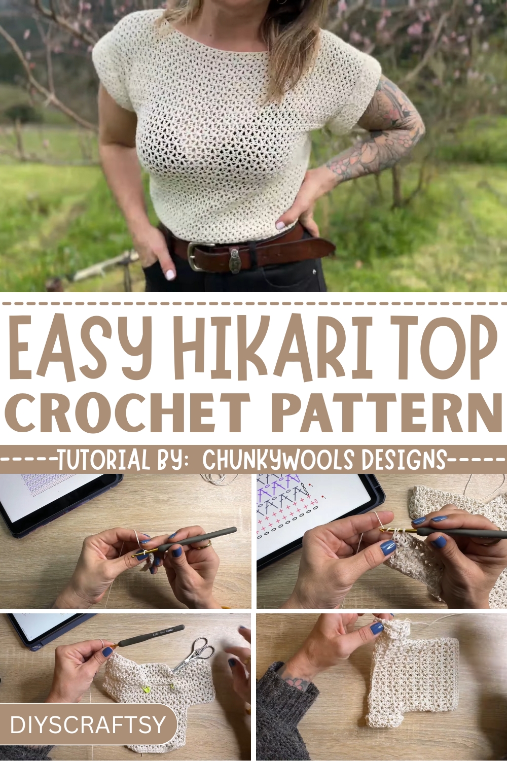 Lightweight Crochet Hikari Top Pattern