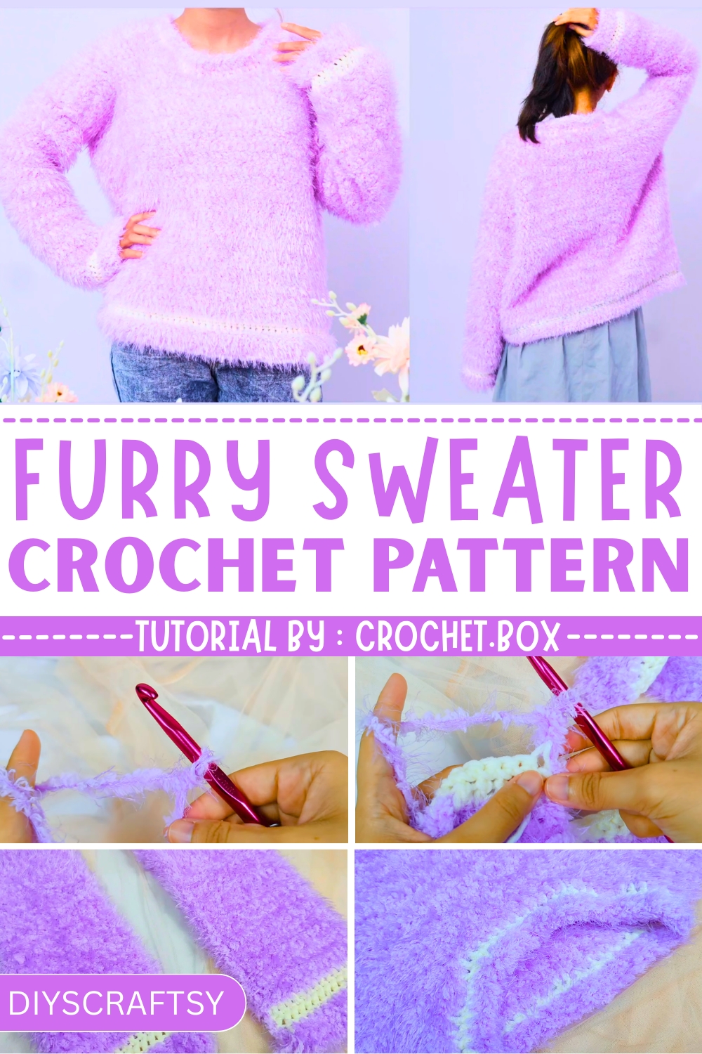 Luxe Vibes Crochet Furry Sweater Pattern