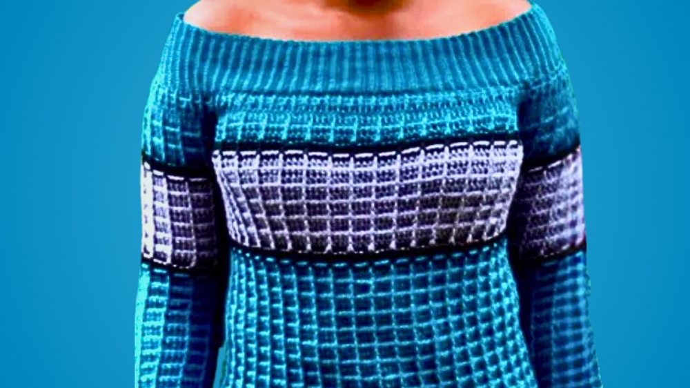 Modern Crochet Off Shoulder Sweater 1