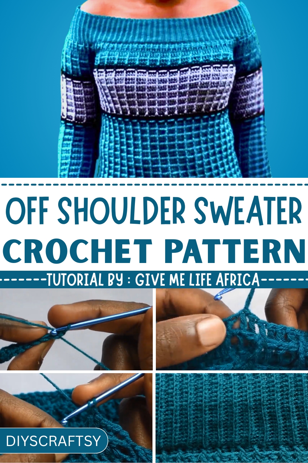 Modern Crochet Off Shoulder Sweater