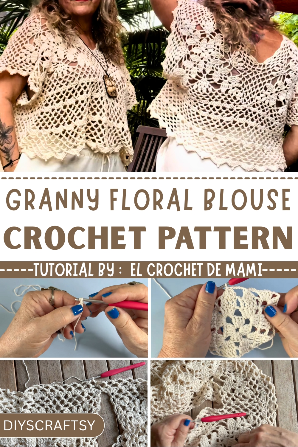 Perfect Crochet Granny Floral Blouse Pattern