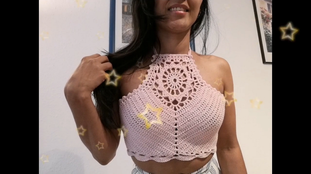 Playful Crochet Cropped Top Pattern 1