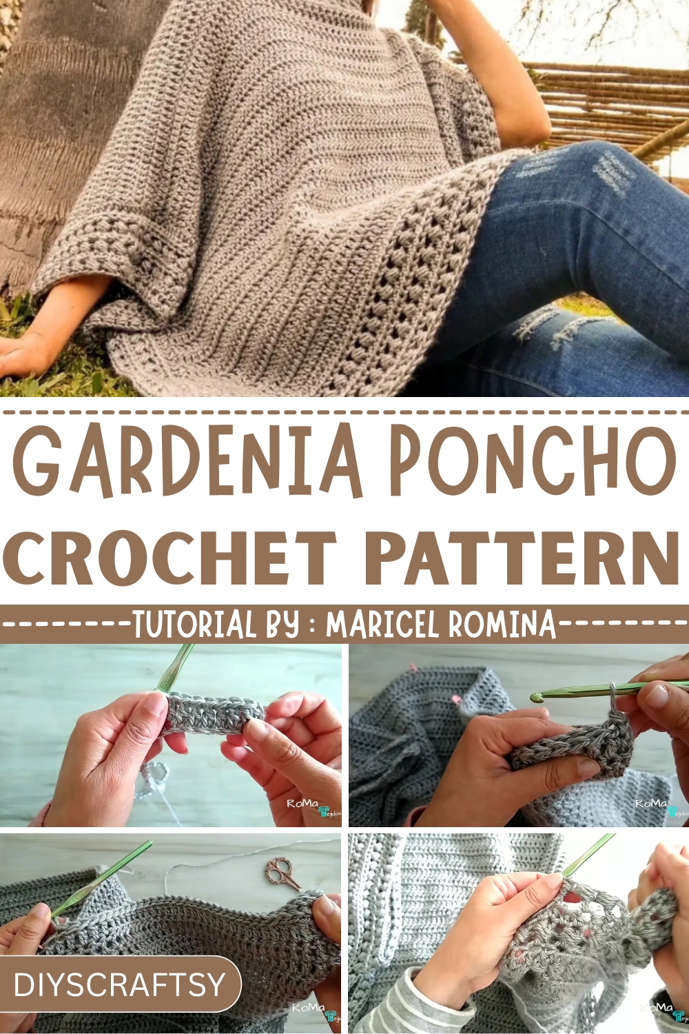 Stunning Crochet Gardenia Poncho Pattern