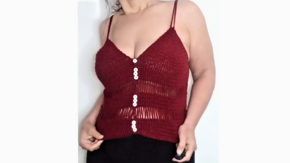 Stylish Crochet Drop Loop Bralette 1