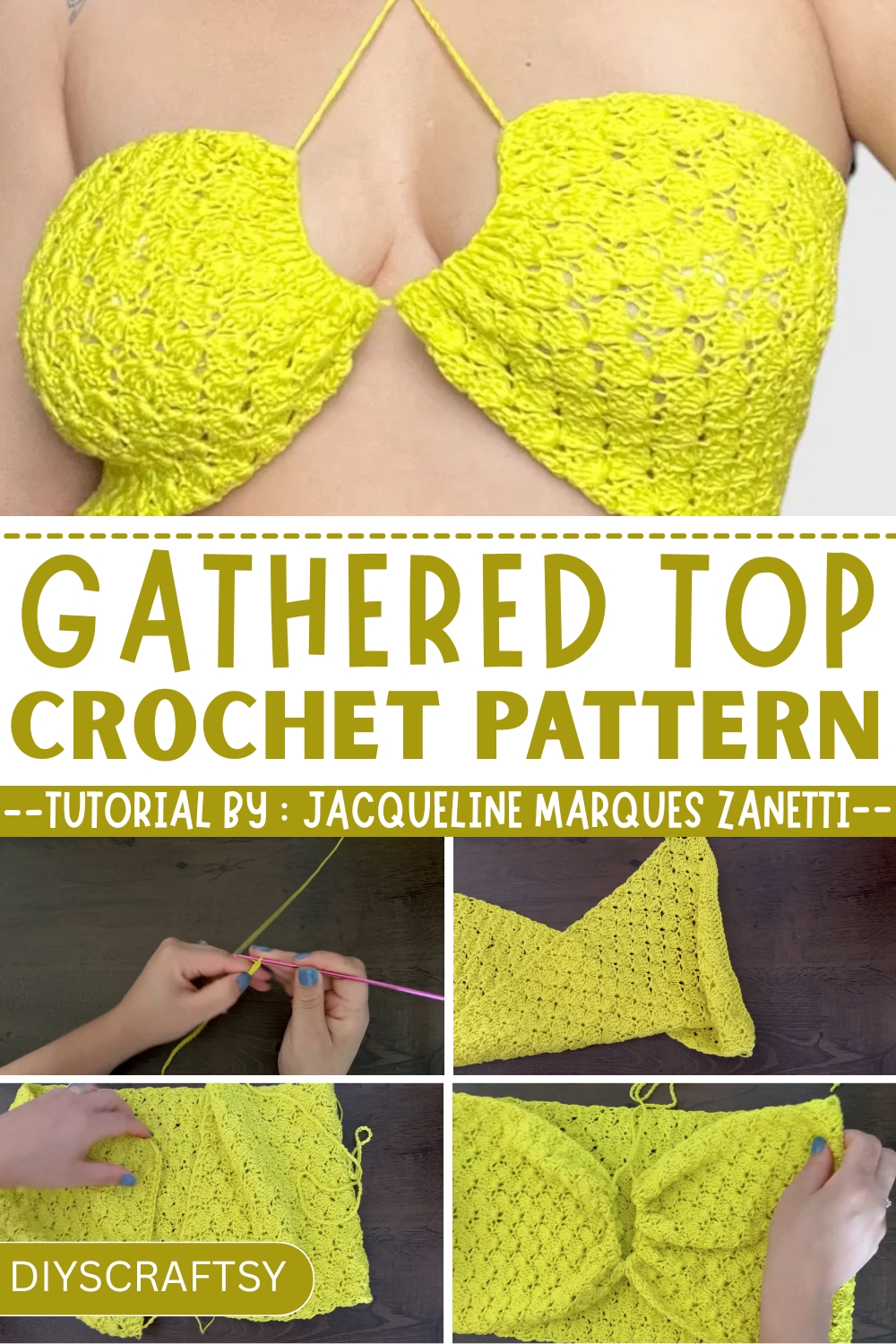 Stylish Crochet Gathered Top Pattern