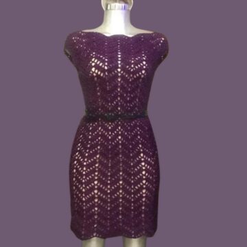 Stylish Crochet Zig-Zag Stitch Dress Pattern 1
