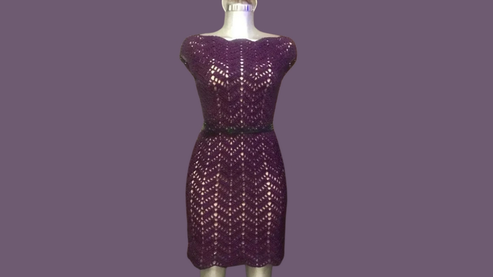Stylish Crochet Zig-Zag Stitch Dress Pattern 1