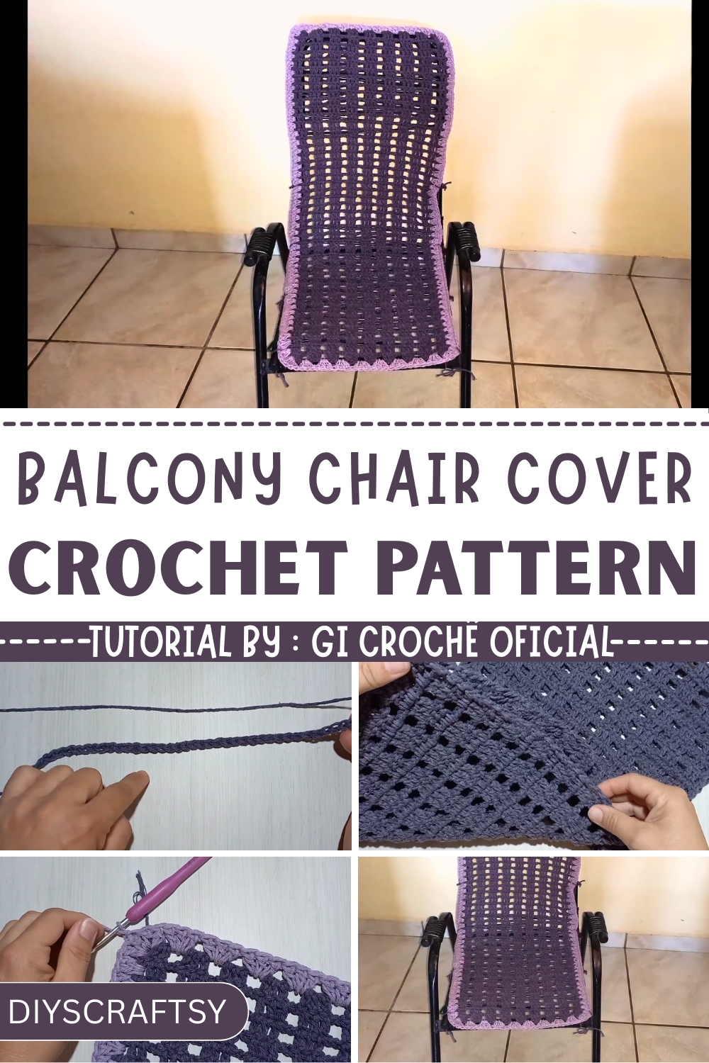 Stylish & Functional Crochet Balcony Chair Cover