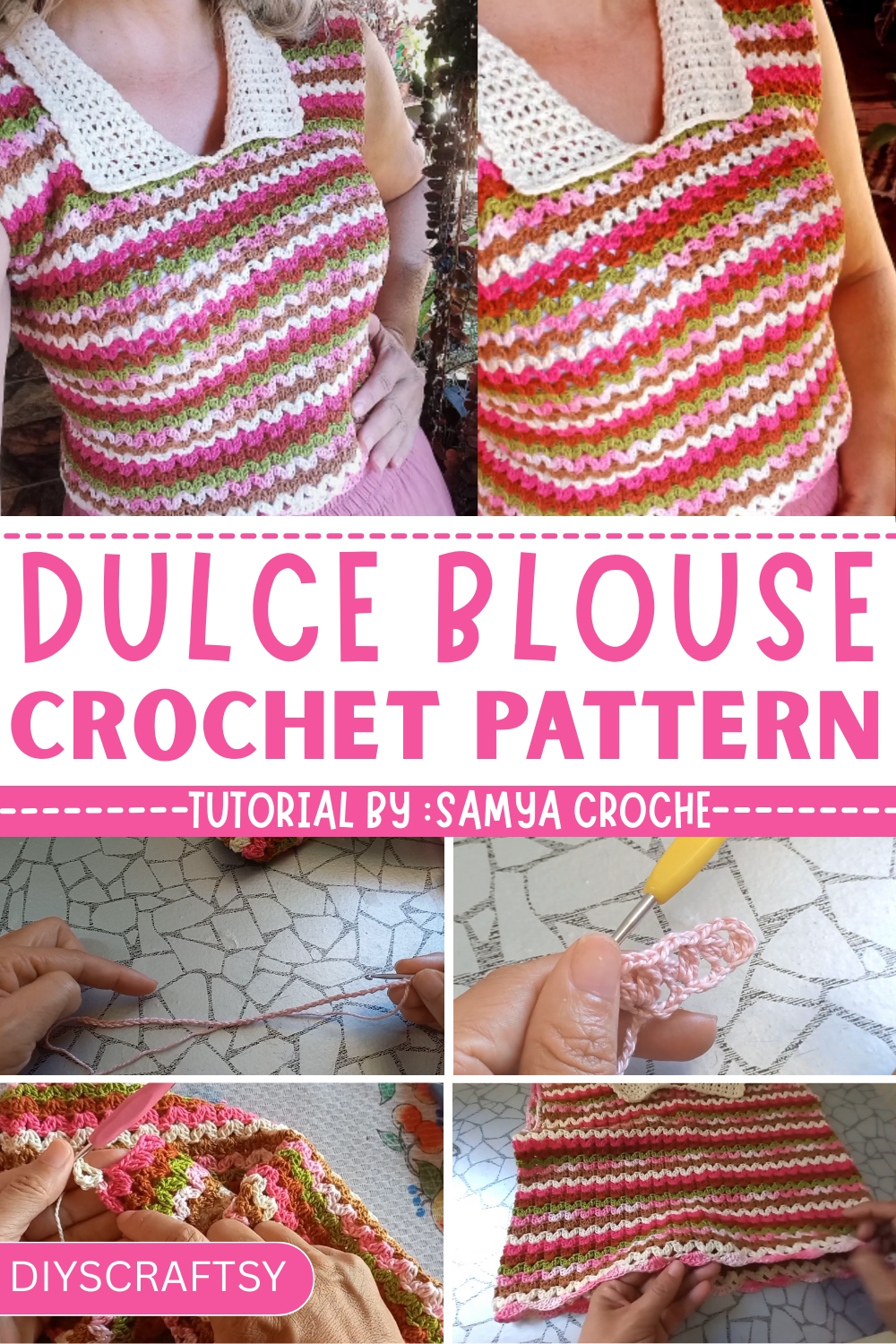 Trendy Crochet Dulce Blouse Pattern
