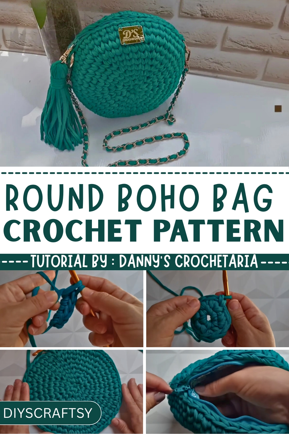 Trendy Crochet Round Boho Bag Pattern