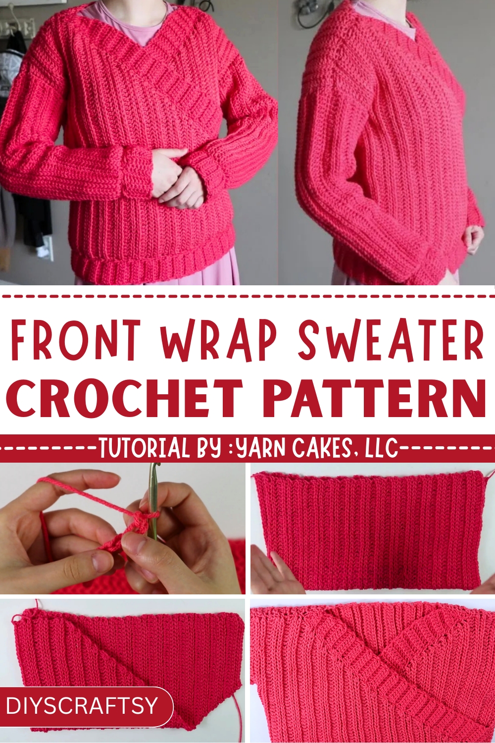 Unique Crochet Front Wrap Sweater Pattern