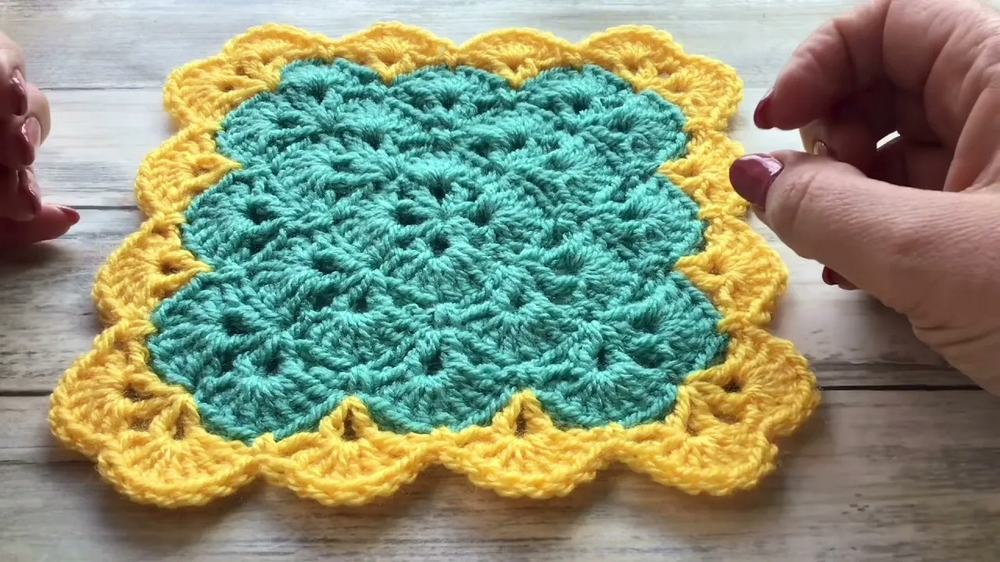 Versatile Crochet Shell Stitch Square Pattern 1