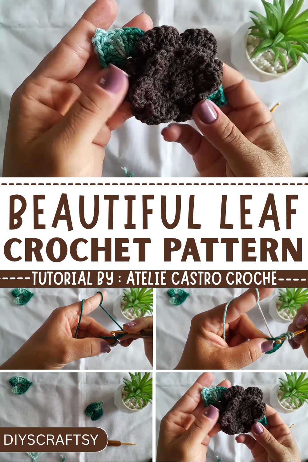 Vibrant Crochet Leaf Pattern