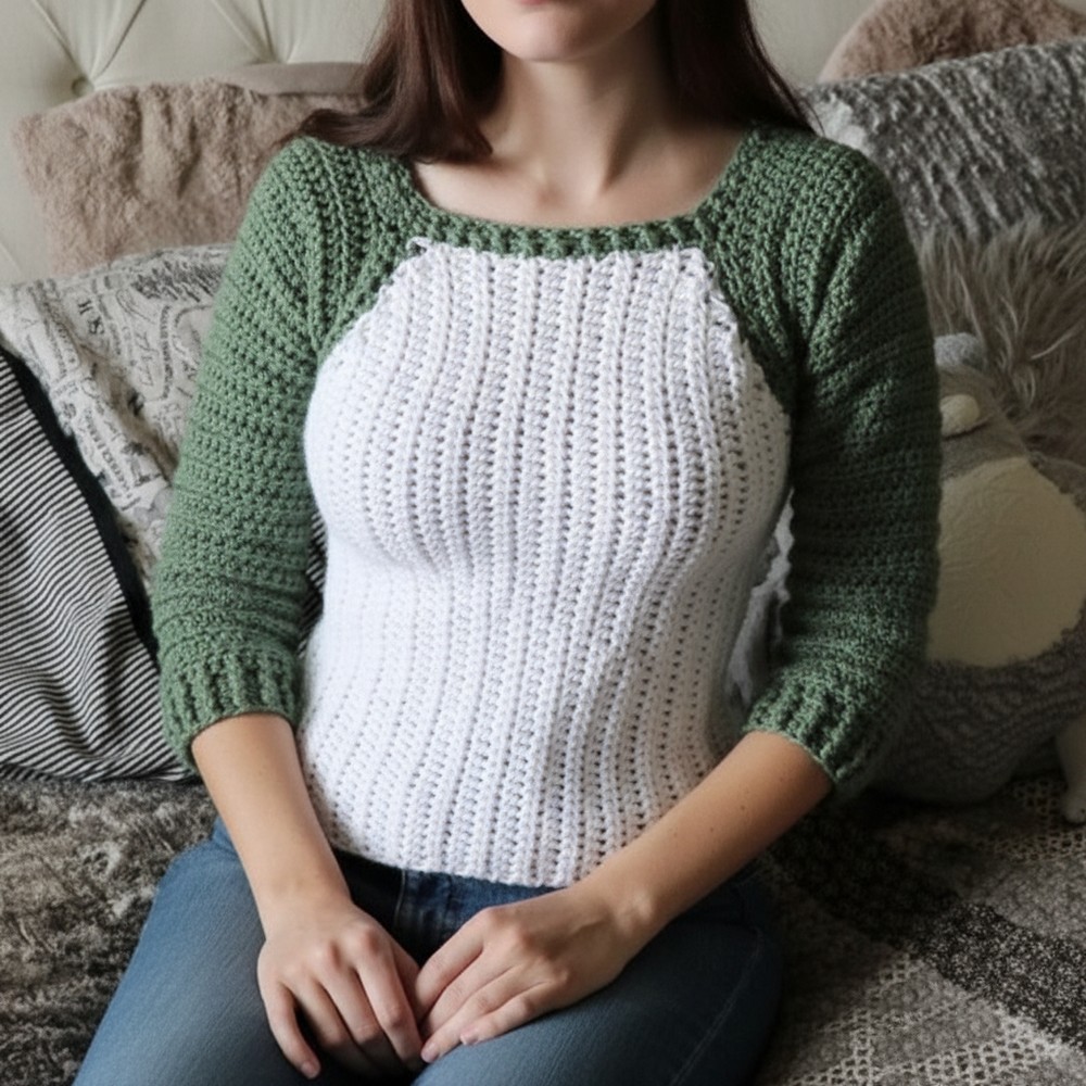 FREE Crochet Raglan T-Shirt Pattern That Changes Everything - DIYsCraftsy
