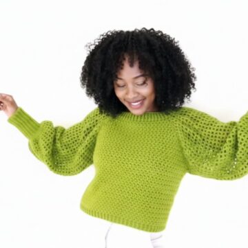 Crochet Puff Long Sleeve Top 2