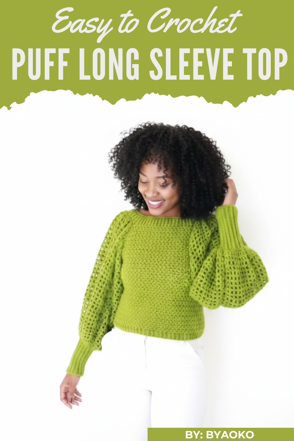 Crochet Puff Long Sleeve Top