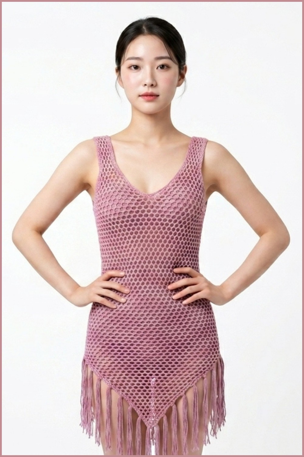 Crochet mesh dress tutorial.. 8