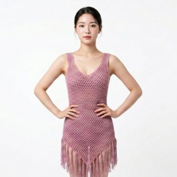 Crochet mesh dress tutorial.. 9