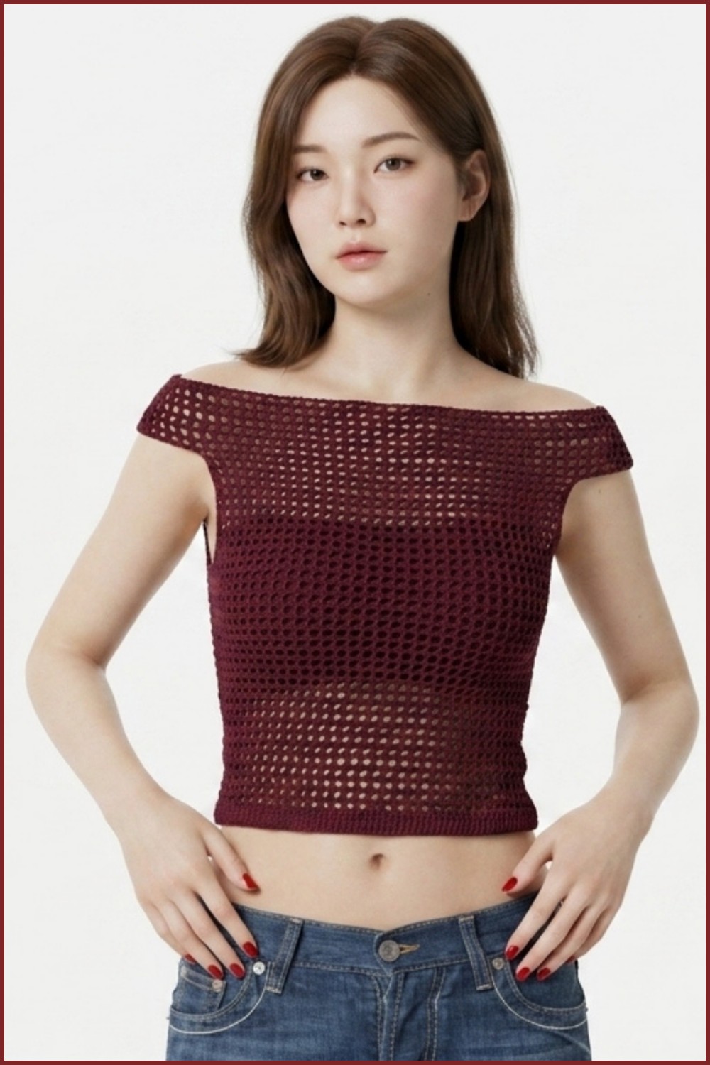 Crochet off the shoulder top 8
