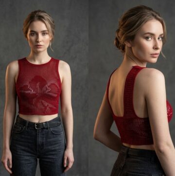 Filet Crochet Scoop Back Tank Top Tutorial 8