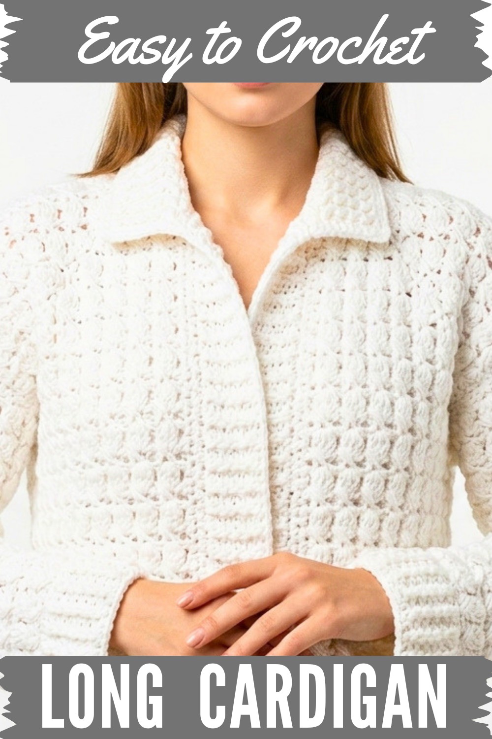 How to crochet a long Fall cardigan (adult sizes) 1