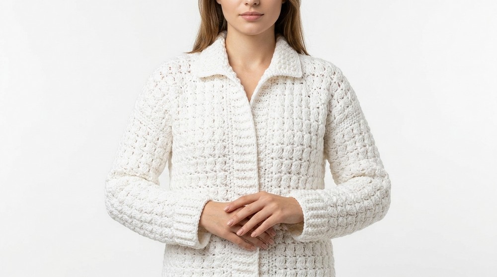 How to crochet a long Fall cardigan (adult sizes) 2