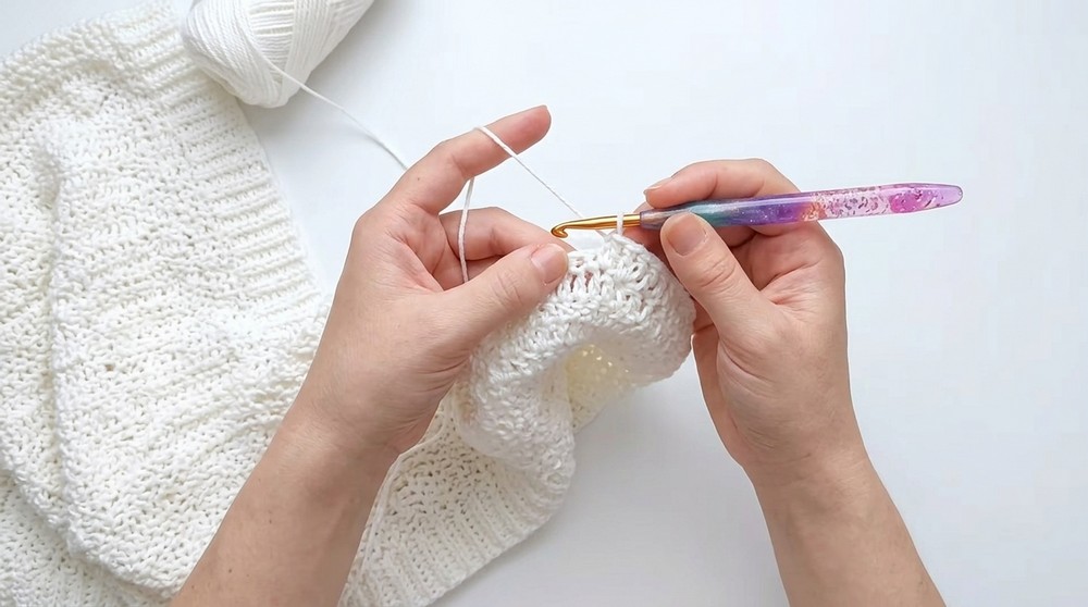 How to crochet a long Fall cardigan (adult sizes) 4