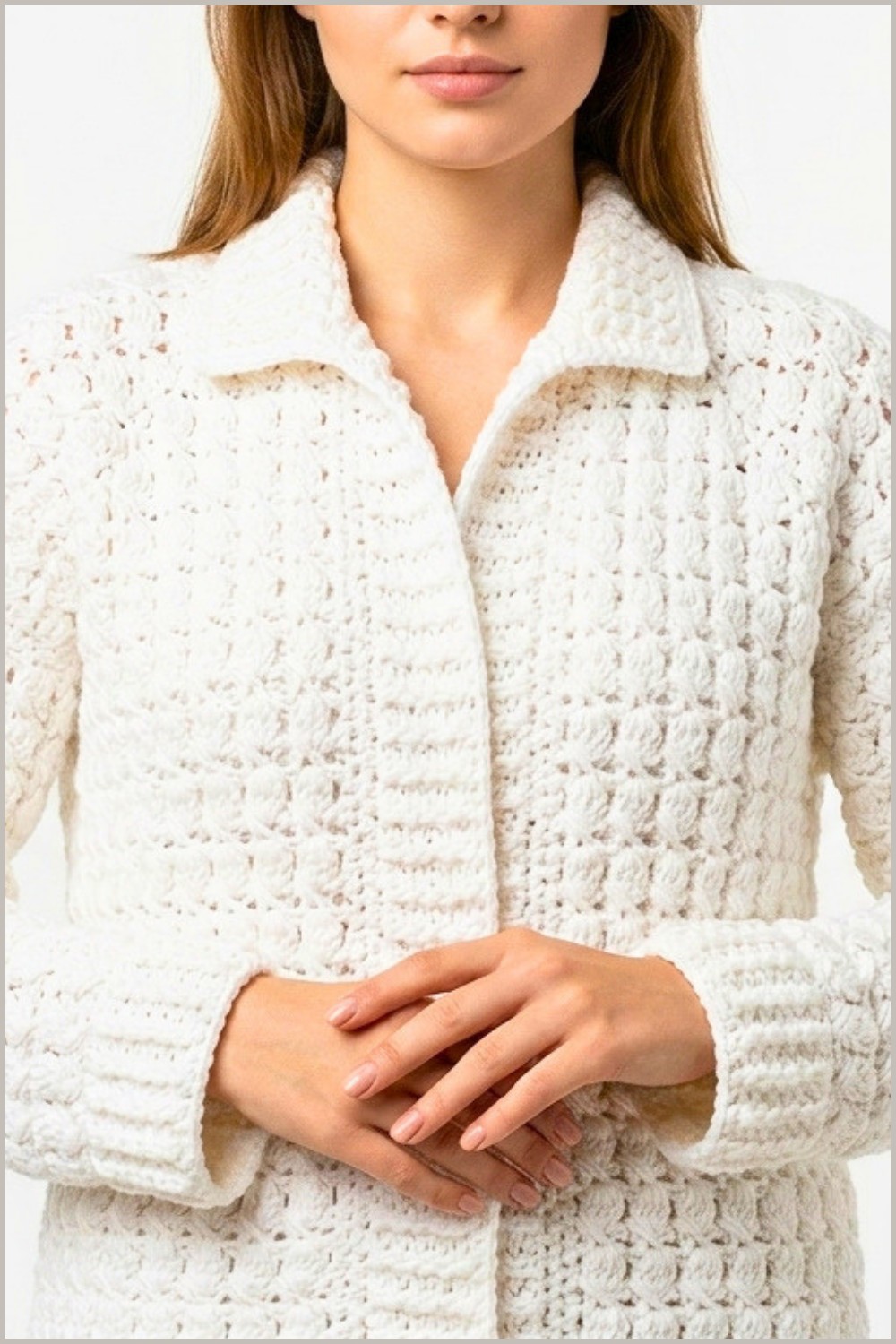 How to crochet a long Fall cardigan (adult sizes) 7