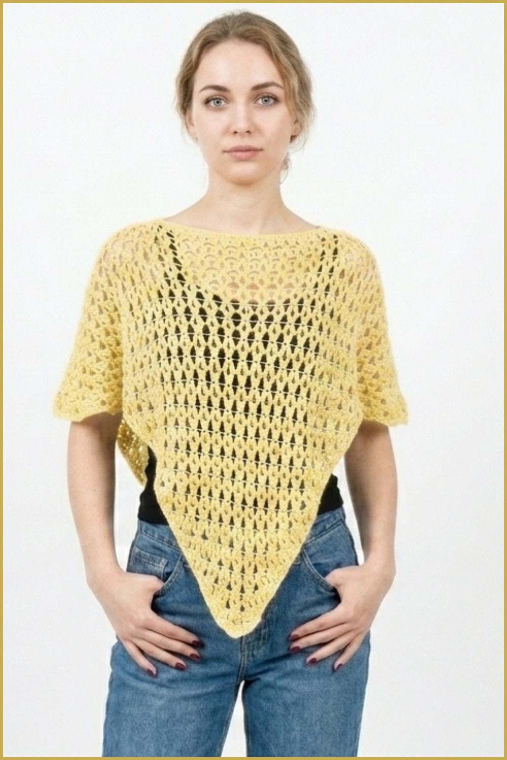 How to crochet a poncho 7