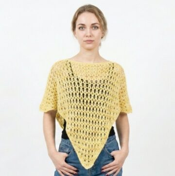 How to crochet a poncho 8
