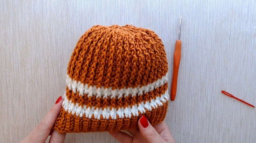 TUTORIAL Simple crochet baby hat 6