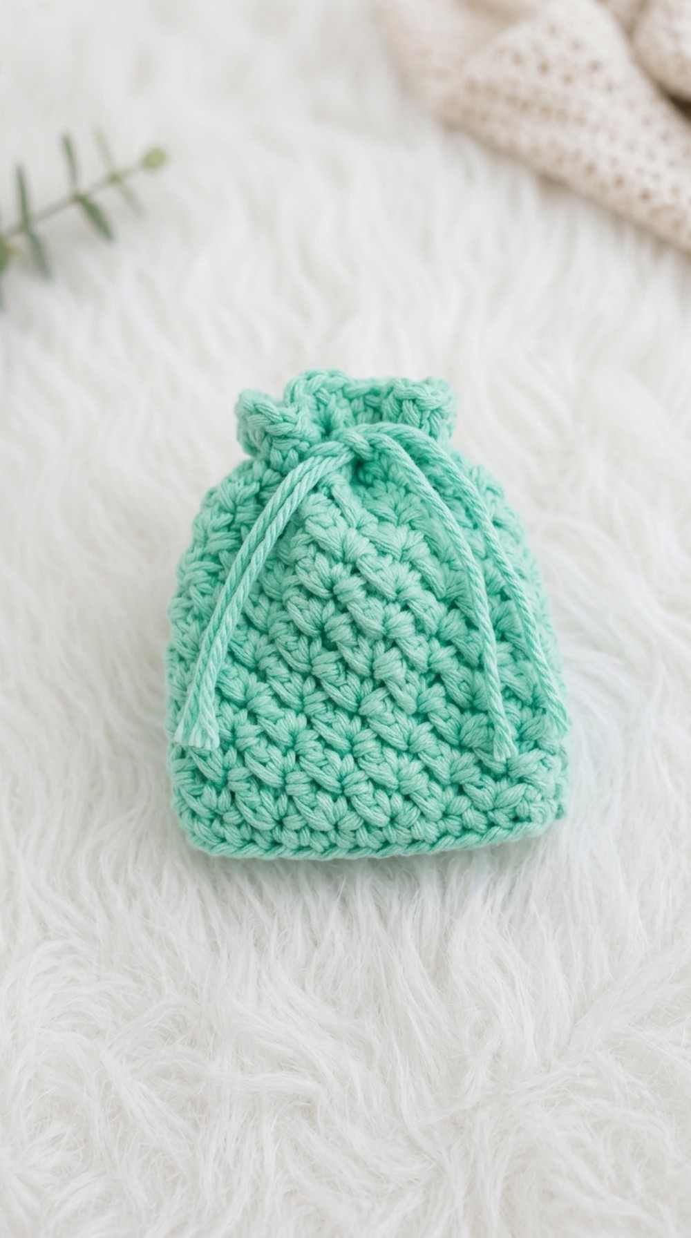 Crochet Drawstring Mini Pouch Pattern