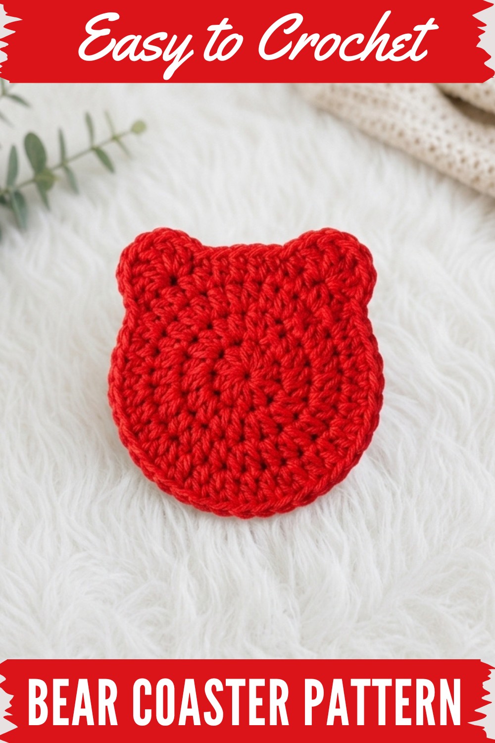Crochet Bear Coaster Pattern