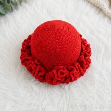 Crochet Ruffle Hat Pattern 5