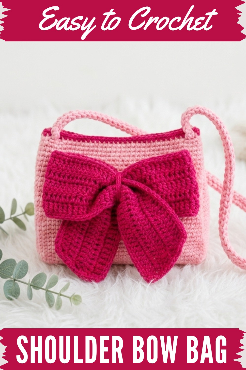 Crochet Shoulder Bow Bag Pattern