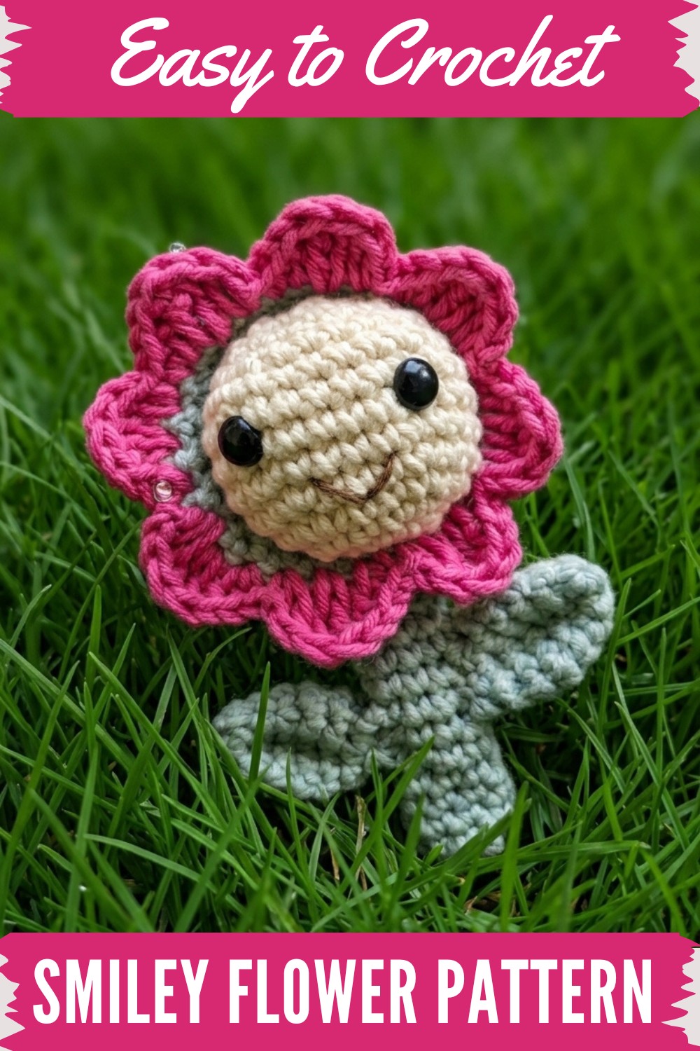 Crochet Smiley Flower Pattern